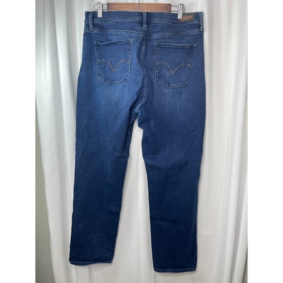 Levi's denim blue jeans women's size 16 512 Straight Leg * FLAW - see descri * - Picture 3 of 14